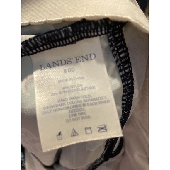 LANDS END 8DD tankini swim top Turquoise and blue Tankini Top - Picture 3 of 3